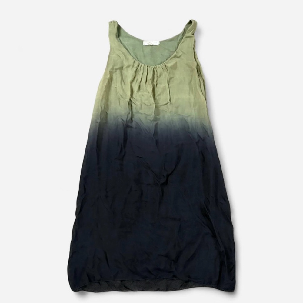 Elegant Ombre Green and Black Dress